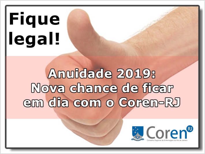 Nova oportunidade de quitar a anuidade de 2019 e conseguir seu Nada